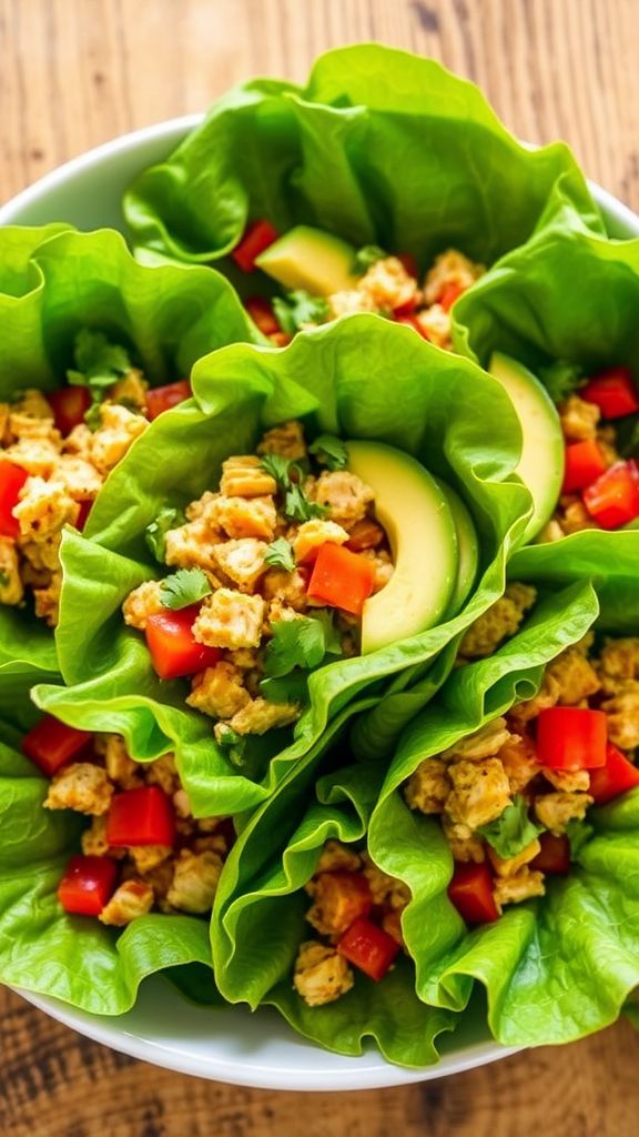 Chipotle Lime Chicken Lettuce Wraps