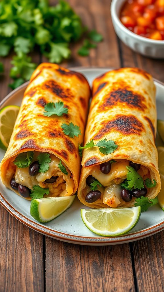 Chipotle Lime Chicken Thigh Burritos  