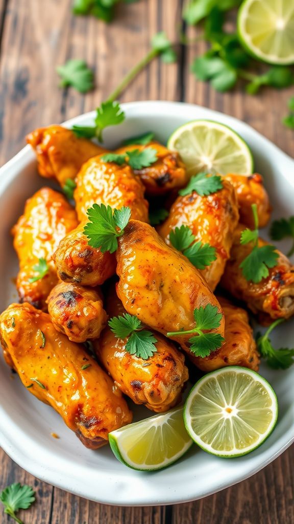 Cilantro-Lime Baked Chicken Wings