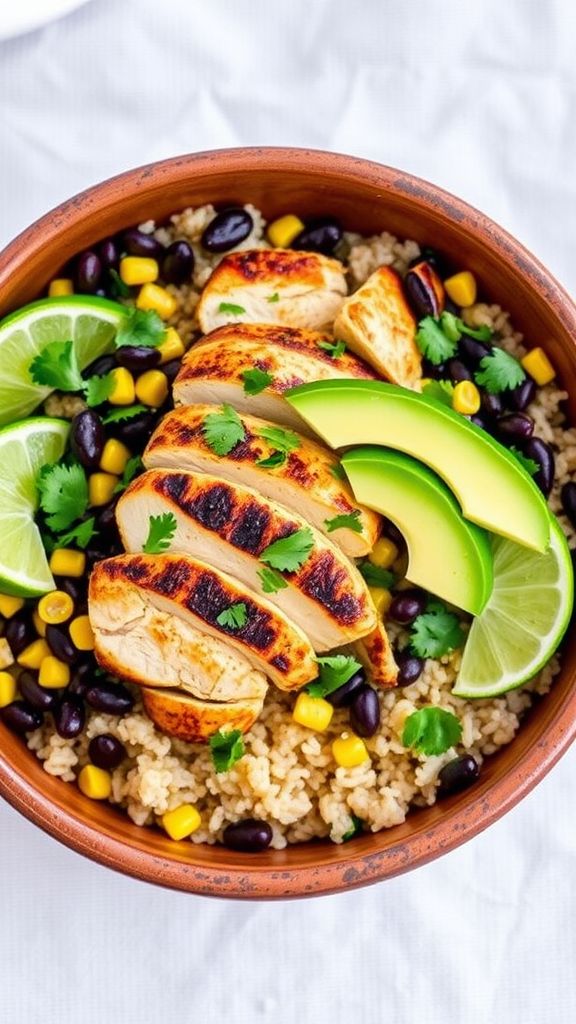 Cilantro Lime Chicken and Black Bean Bowl