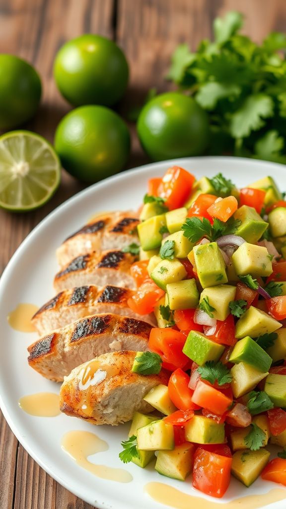 Cilantro Lime Chicken with Avocado Salsa