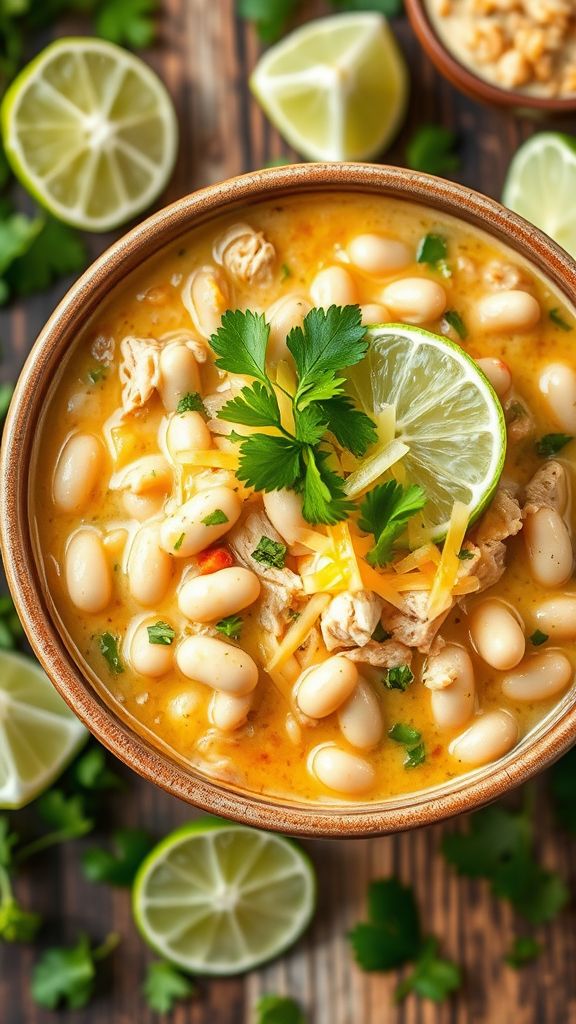 Cilantro-Lime White Chicken Chili  