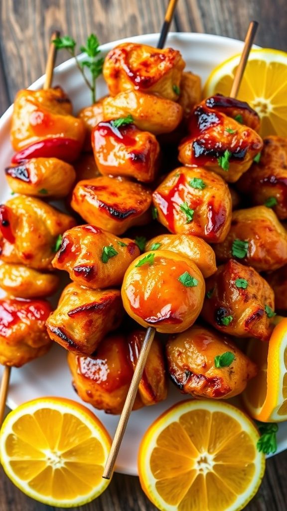 Citrus Glazed Chicken Skewers