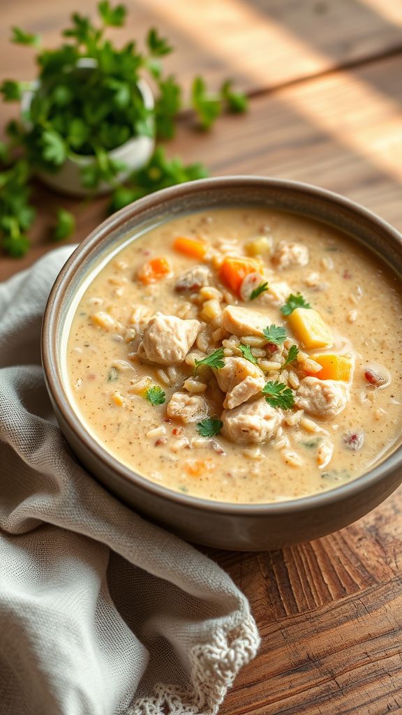 Classic Chicken and Wild Rice Soup  