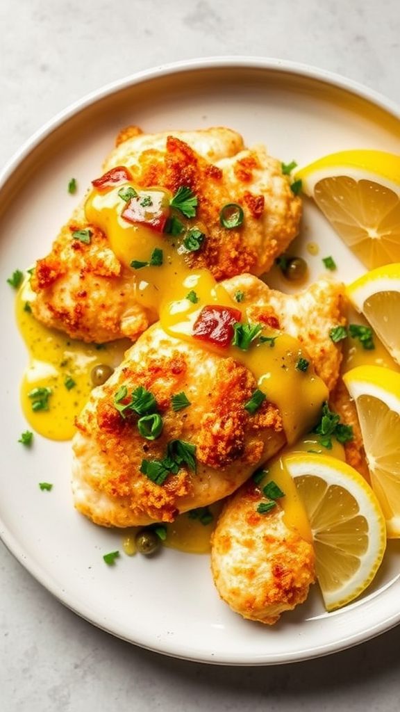 Classic Chicken Piccata with a Crispy Twist