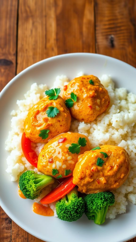 Coconut Curry Chicken with Cauliflower Rice  