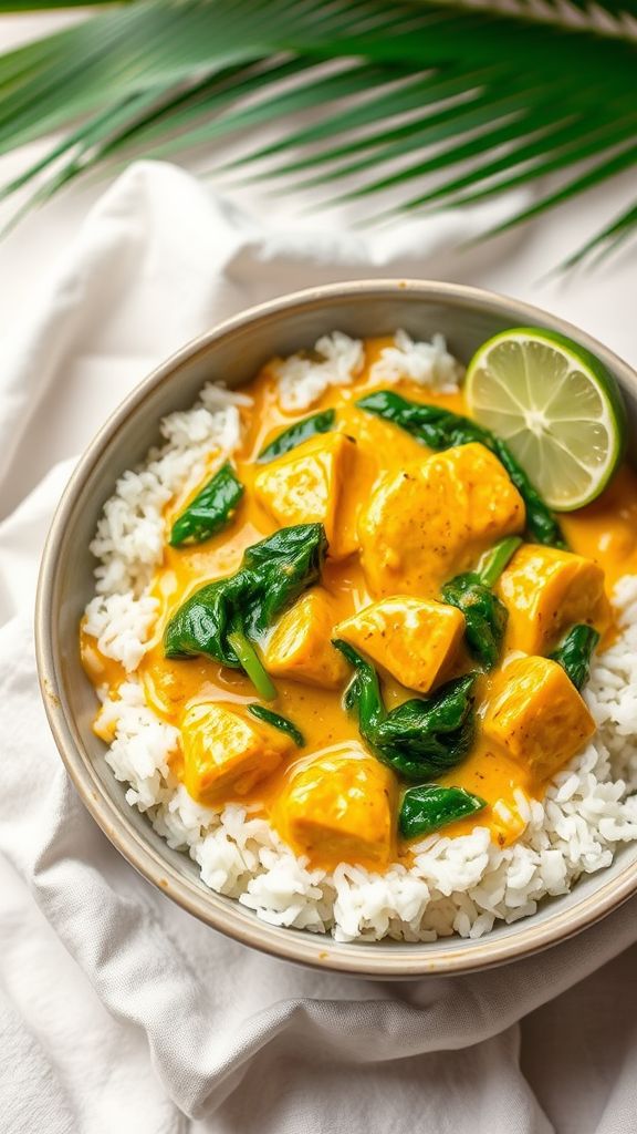 Coconut Curry Chicken with Rice