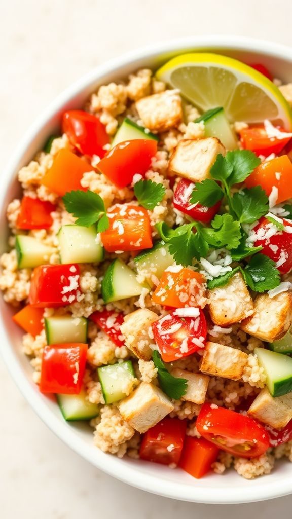 Coconut Lime Chicken and Quinoa Salad