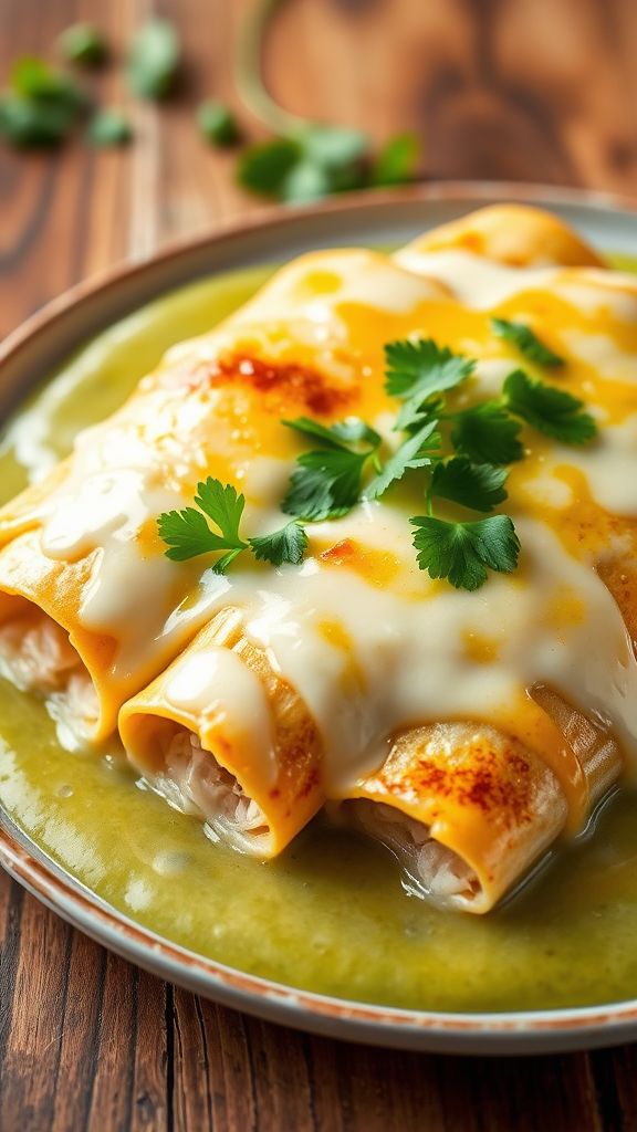 Coconut Milk White Chicken Enchiladas