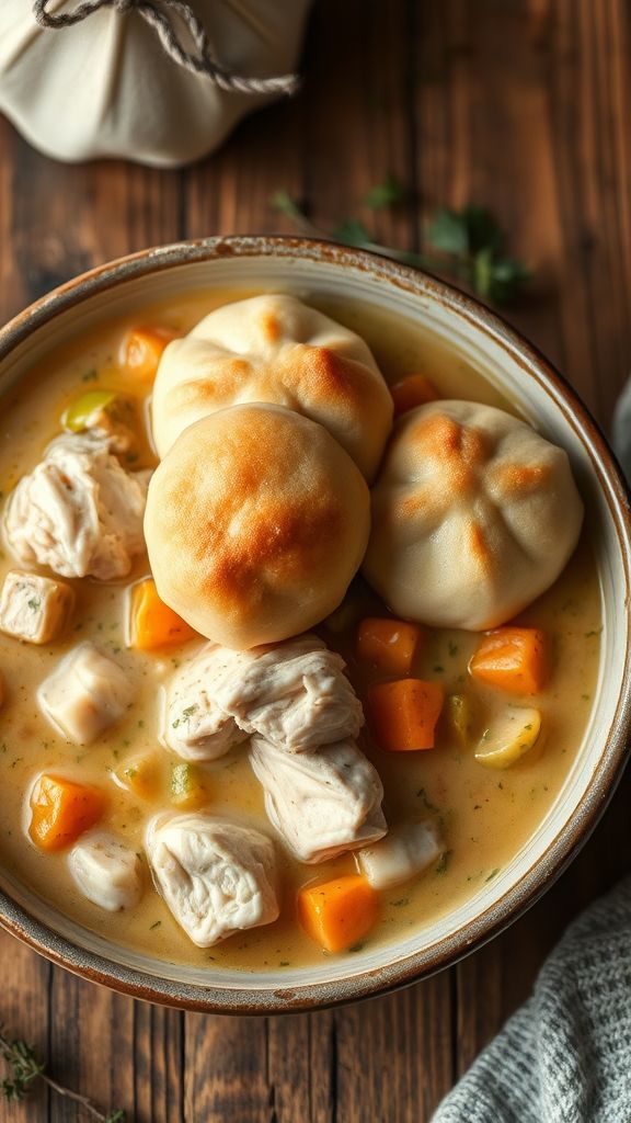 Creamy Chicken and Herbed Dumplings  