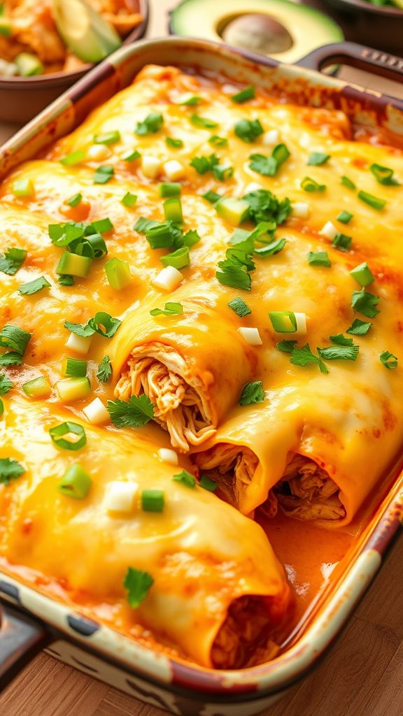 Creamy Pollo Loco Enchiladas