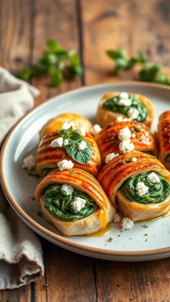 Creamy Spinach and Feta Stuffed Thighs  