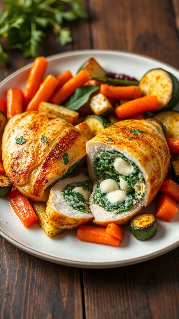 Creamy Spinach Stuffed Chicken Breast