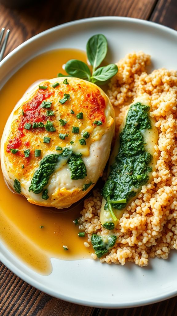 Creamy Spinach Stuffed Chicken Breasts