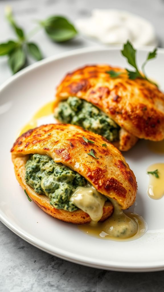 Creamy Spinach Stuffed Chicken