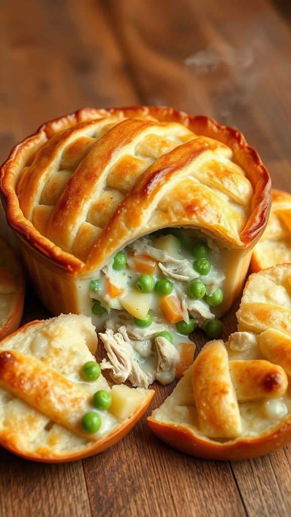 Crowd-Pleasing Creamy Chicken & Veggie Pot Pie  