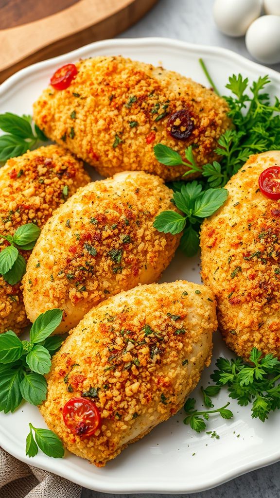 Crunchy Italian Herb Chicken Breasts