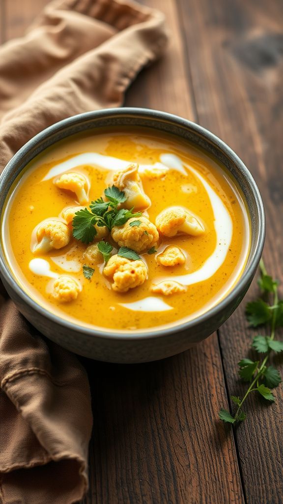 Curried Chicken and Cauliflower Soup