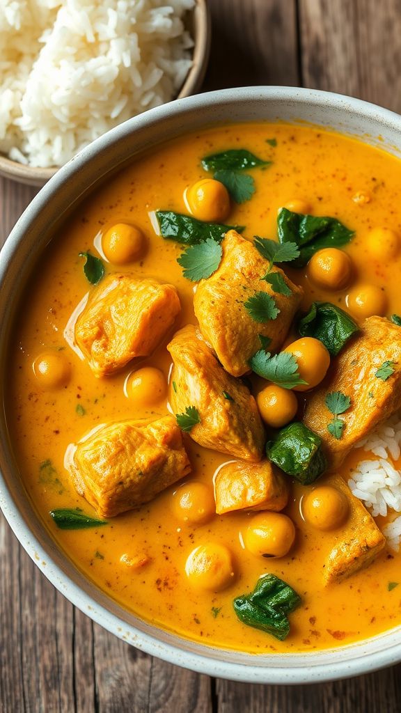 Curried Chicken and Chickpea Stew  