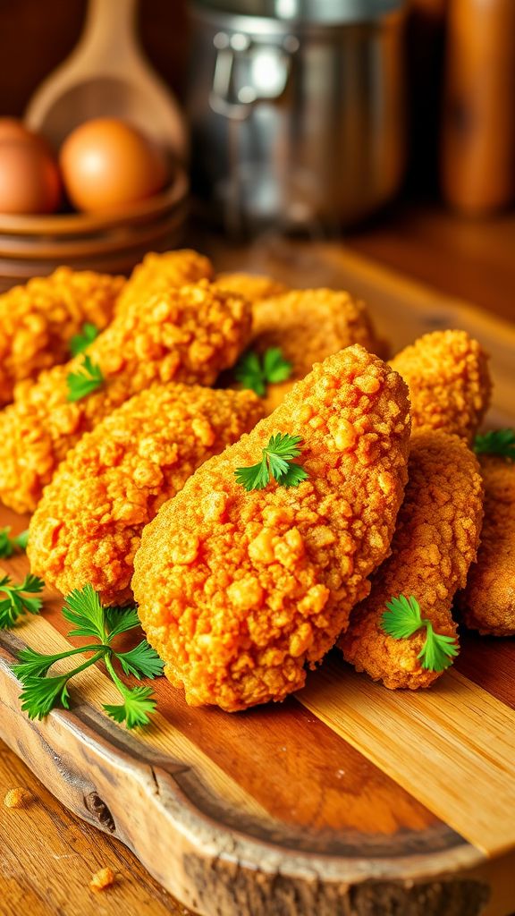 Double Batter Crunchy Fried Chicken  