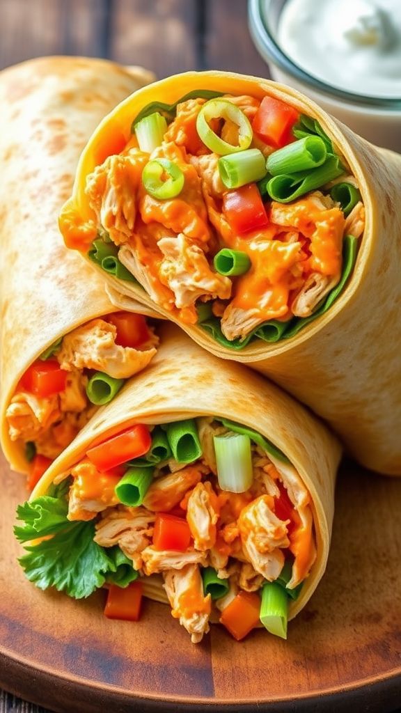 Fast Buffalo Chicken Wraps  