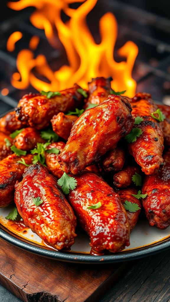 Fiery Fire-Grilled Chicken Wings