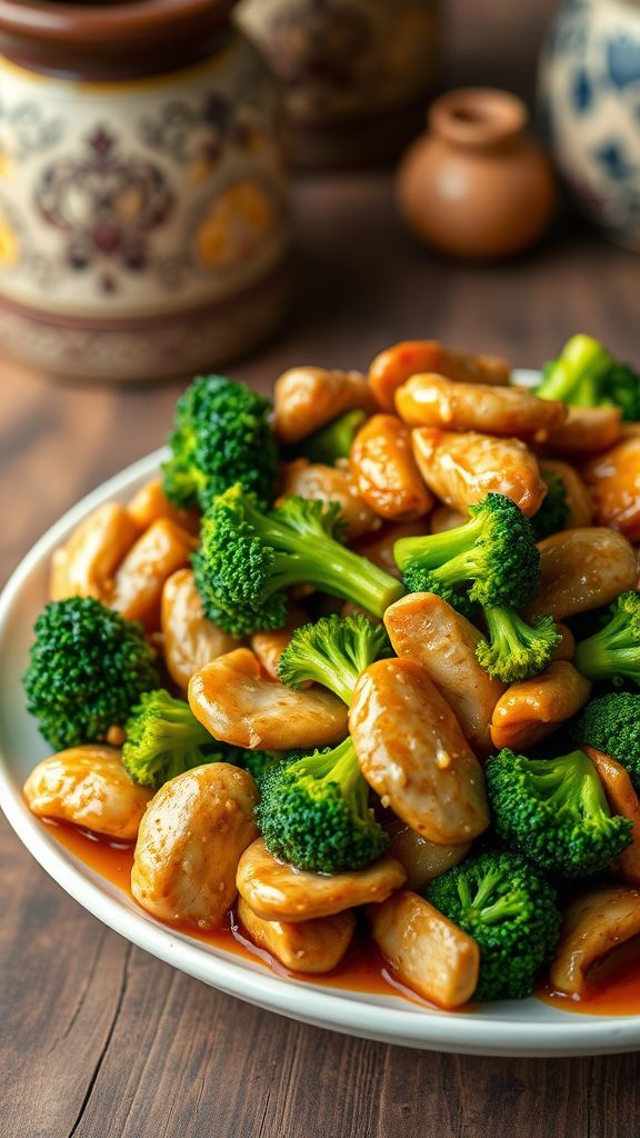 Garlic Ginger Chicken Stir-Fry with Broccoli  