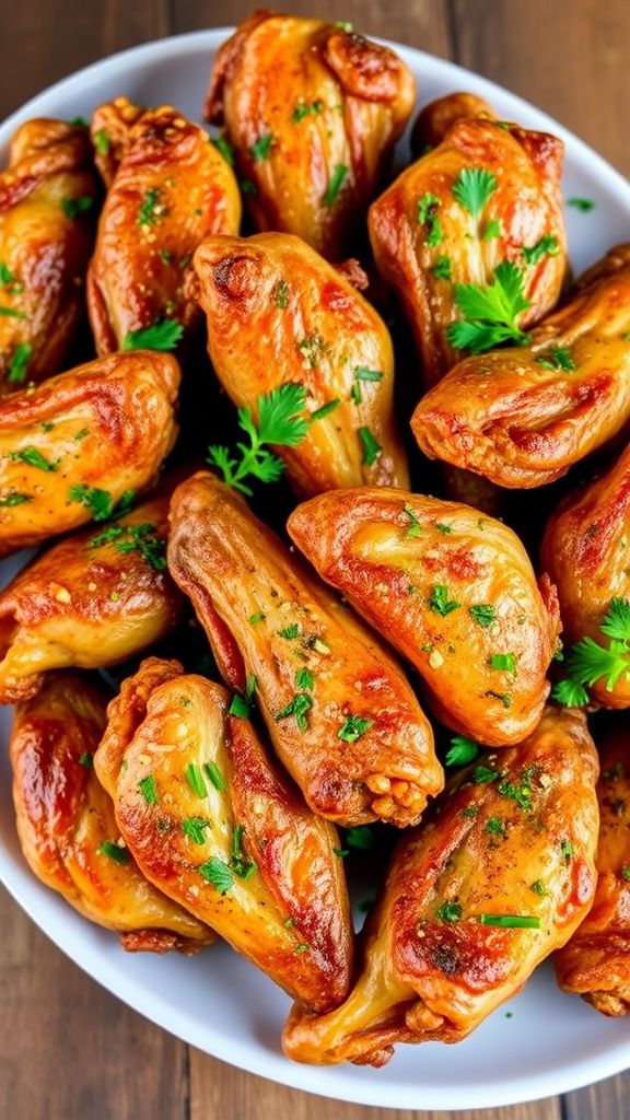 Garlic Herb Air Fryer Chicken Wings