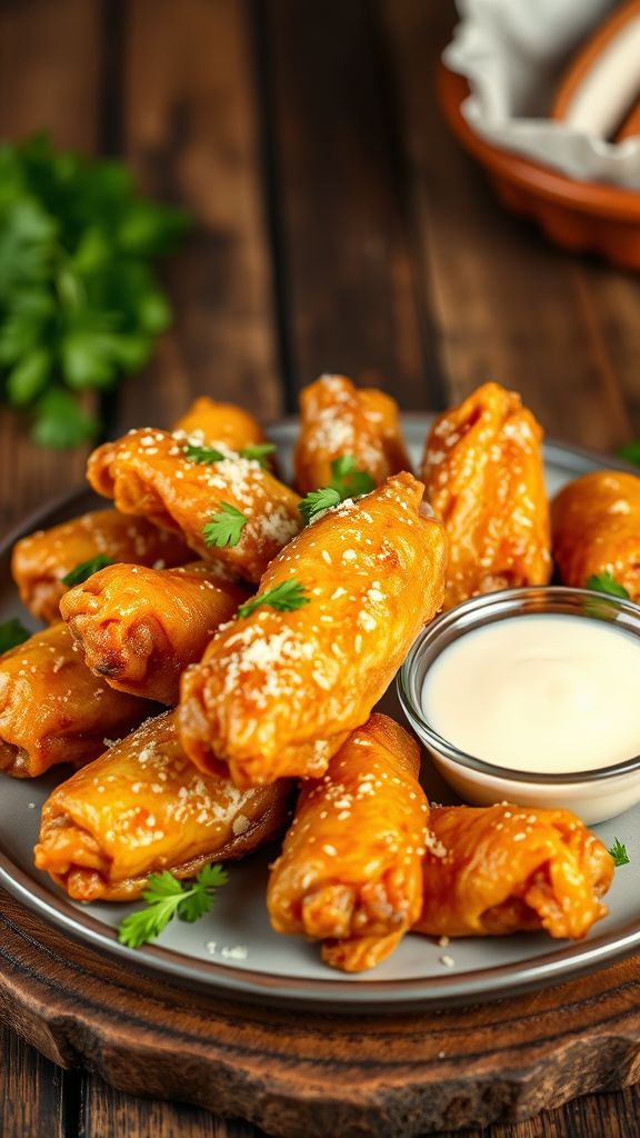 Garlic Parmesan Crispy Wings