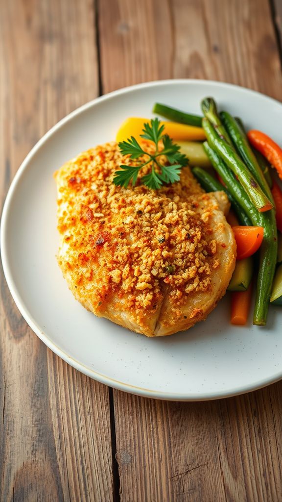 Garlic Parmesan Crusted Chicken Breast  