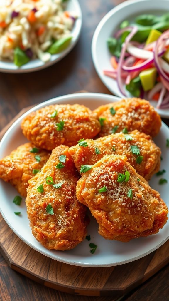 Garlic Parmesan Fried Chicken  