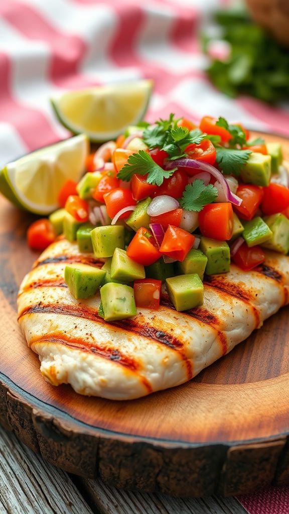 Grilled Chicken with Avocado Salsa