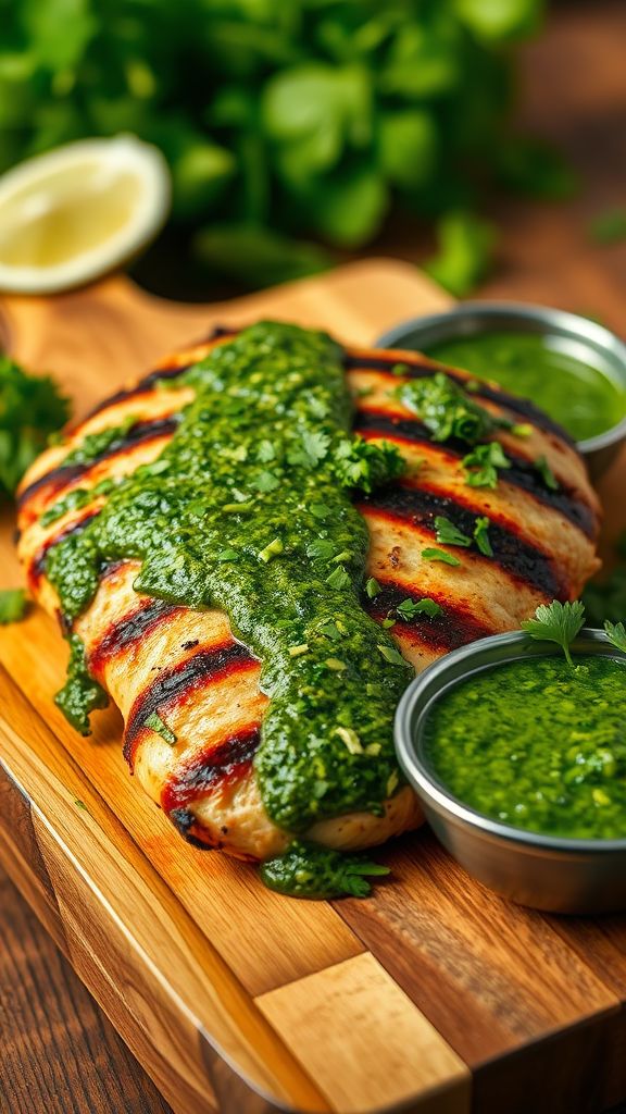 Grilled Chicken with Chimichurri Sauce