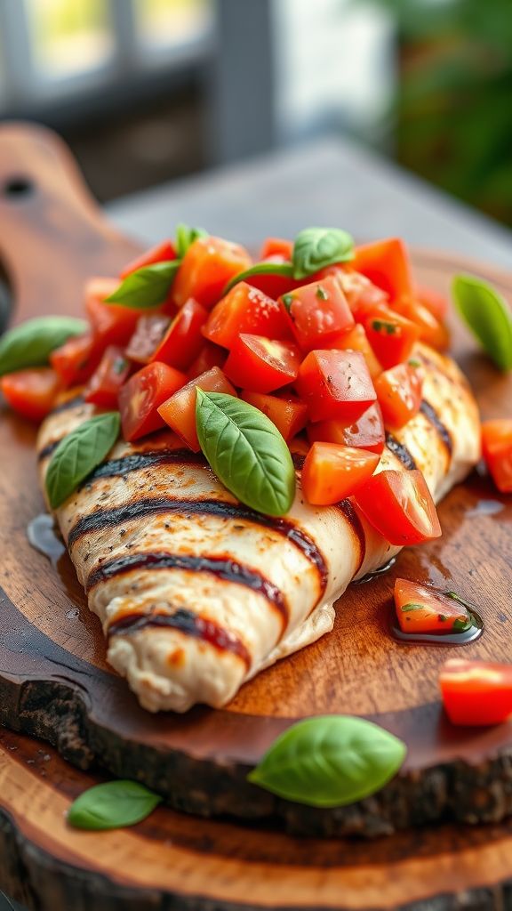 Grilled Chicken with Tomato and Basil Salsa