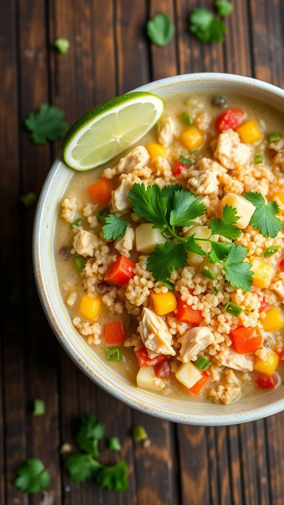 Healthy Quinoa White Chicken Chili