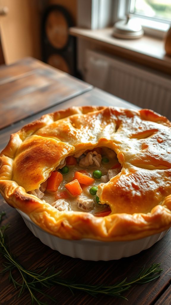 Hearty Homestyle Chicken Pot Pie Delight  