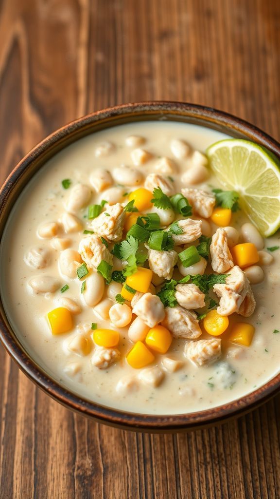 Hearty White Chicken Chili with Corn