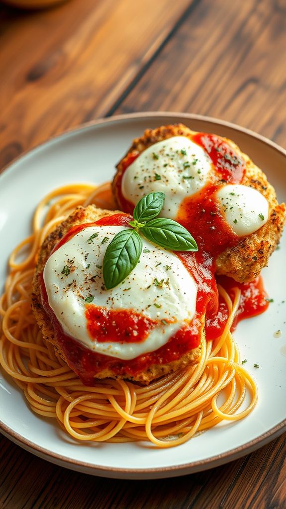 Herb-Crusted Chicken Parmesan with Marinara  