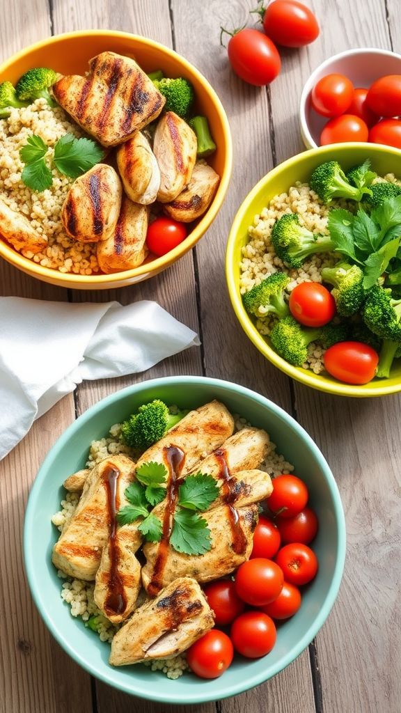 high-protein chicken meal prep bowls