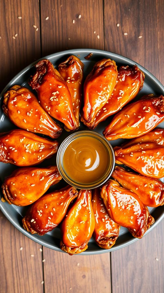 Honey Garlic Crispy Chicken Wings  