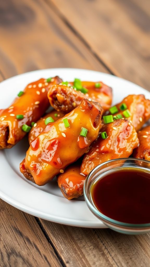 Honey Garlic Glazed Air Fryer Wings