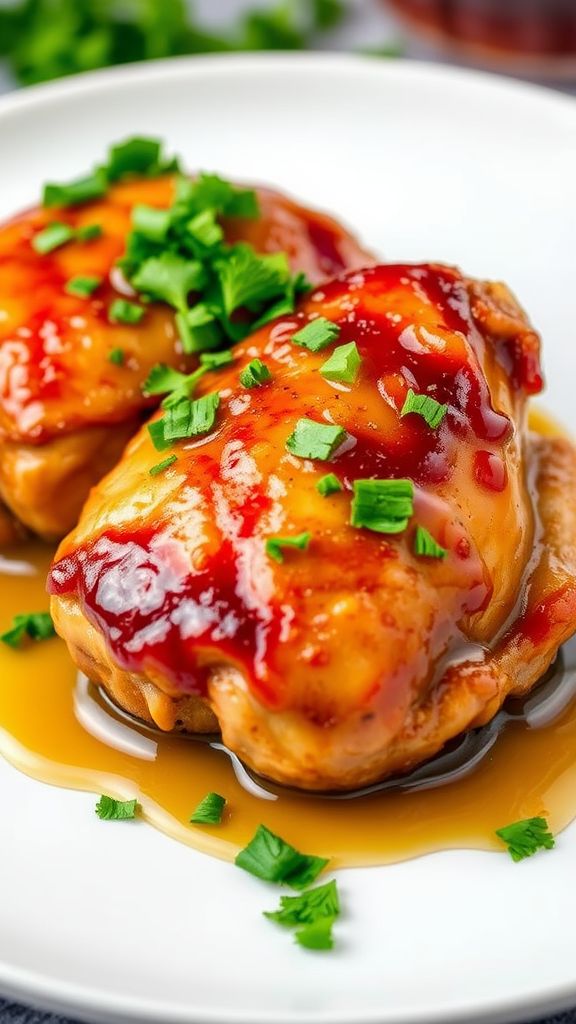 Honey Garlic Glazed Chicken Thighs