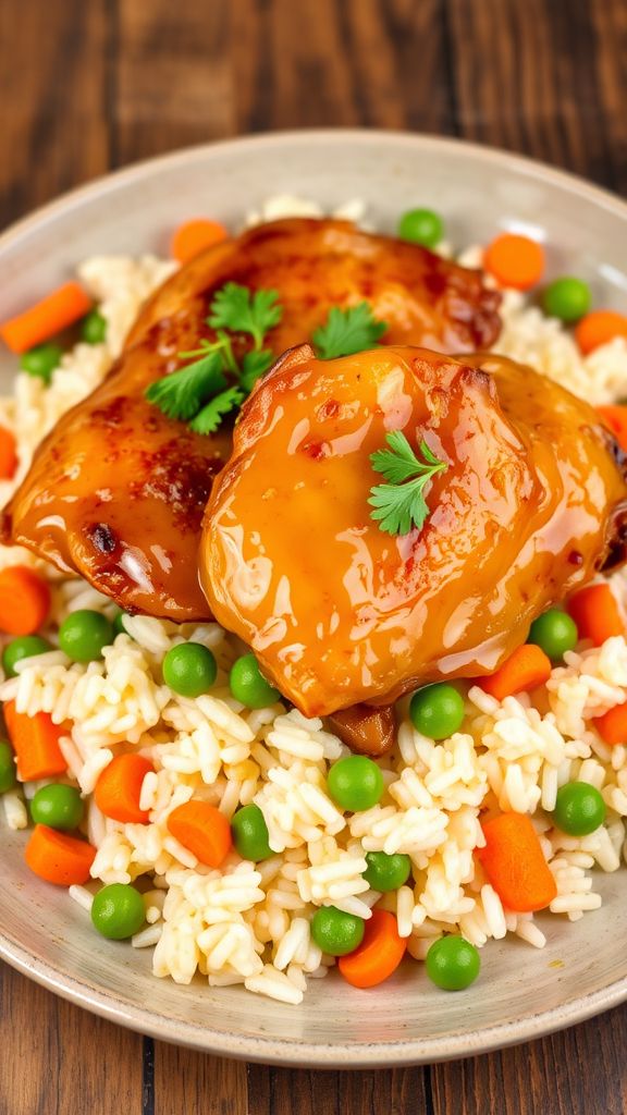 Honey Garlic Southern Chicken with Rice Medley  