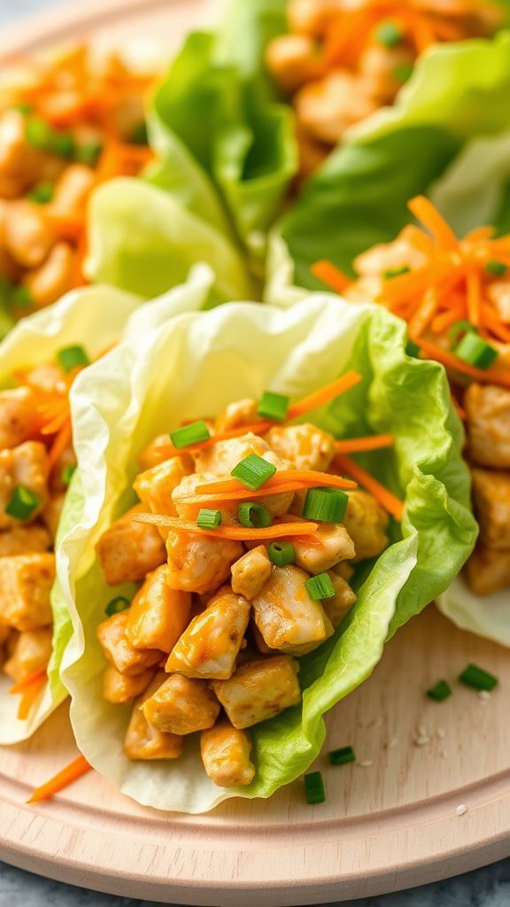 Honey Mustard Chicken Lettuce Wraps  