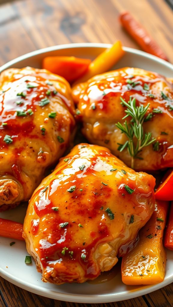 Honey Mustard Glazed Oven Chicken