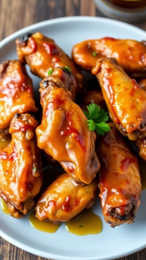 Honey Mustard Glazed Smoked Chicken Wings