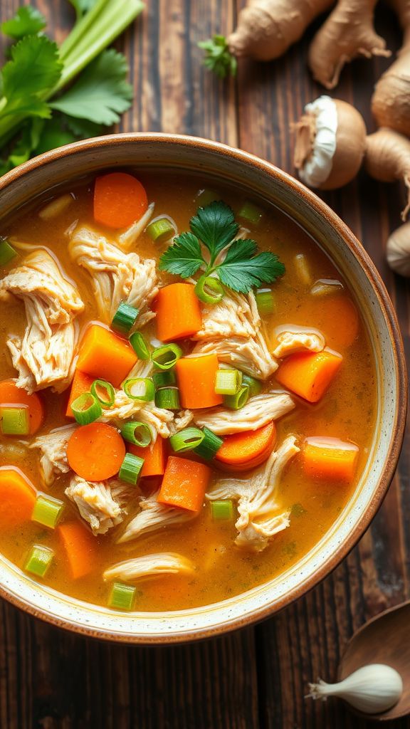 Immunity Boosting Ginger Chicken Soup  