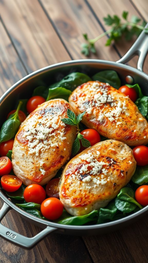 Italian Chicken and Spinach Skillet