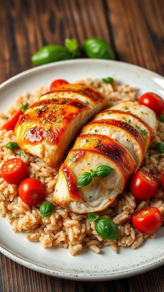 Italian Herb Chicken with Brown Rice