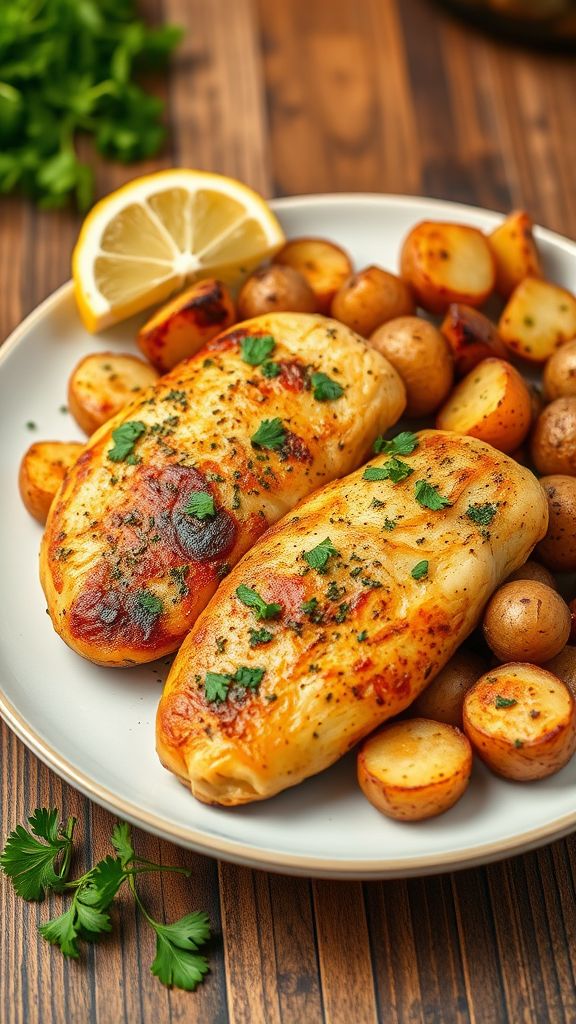 Italian Herb Chicken with Roasted Potatoes